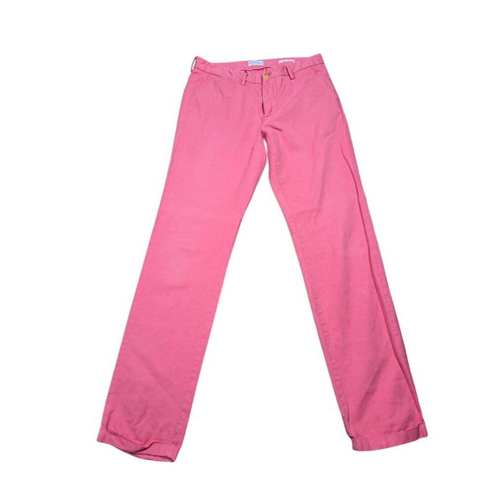Gant Rugger Canvas Chino Pants Mens 31/32 Pink Slim Straight Cotton Chinos